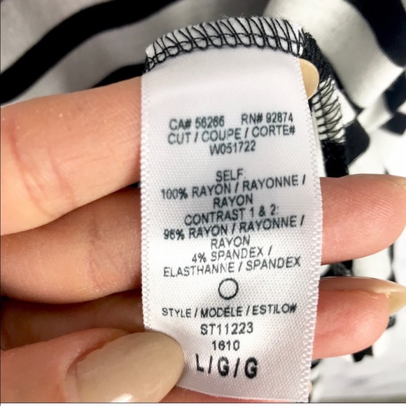 Splendid Black and White Striped Tank - Picture 7 of 7